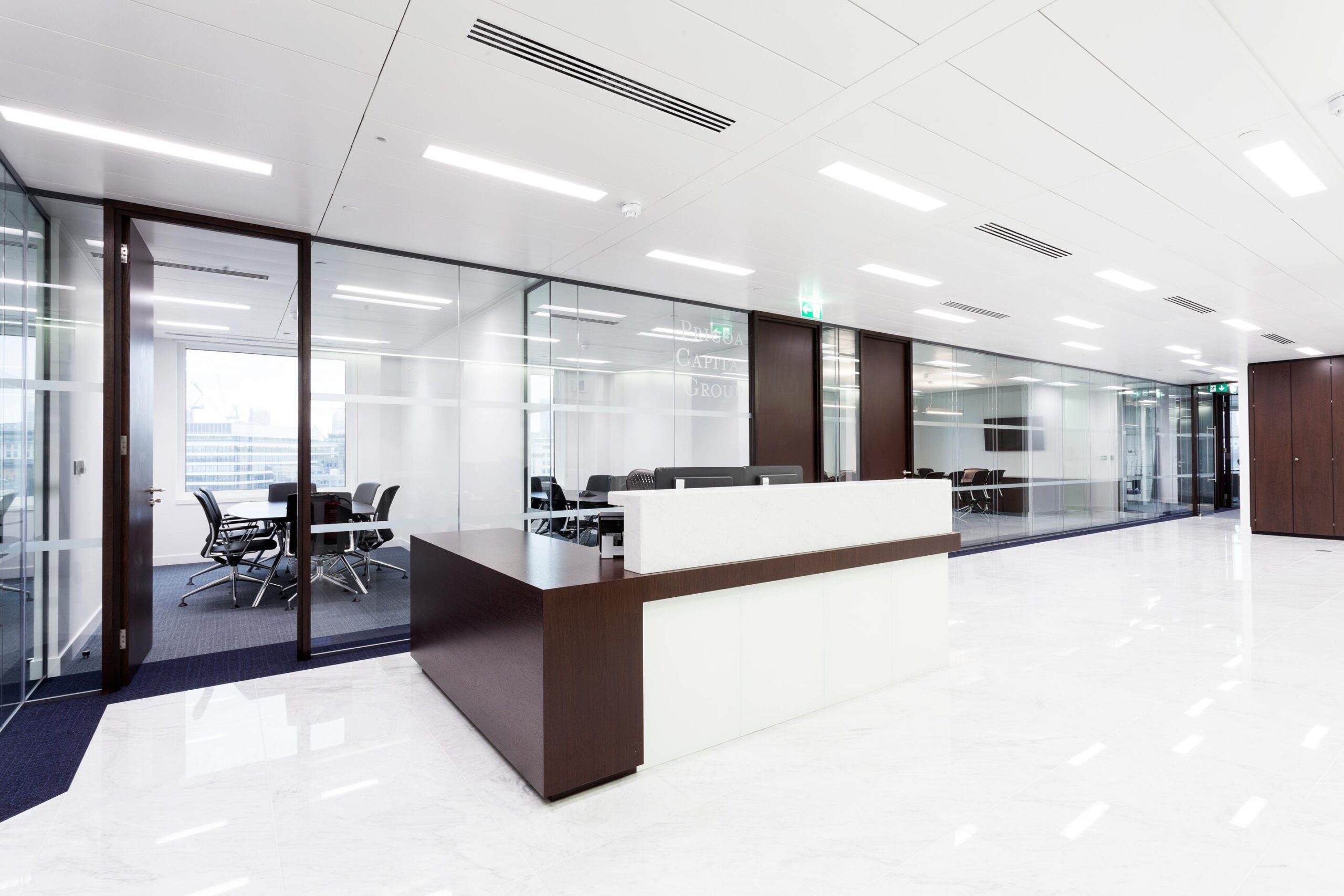 Reception Areas & Communal Spaces Cleaning reception desks, waiting areas, c